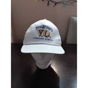 Vintage Seagram's Whiskey Snapback Hat Canada's Finest 80s 90s Trucker Rope